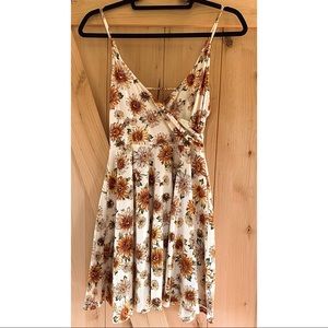 Sunflower spaghetti strap dress